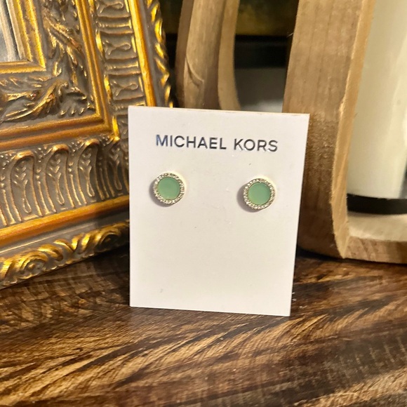 Michael Kors Green Stud Earrings - Picture 2 of 5